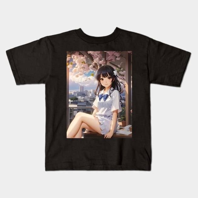 Enchanting Japanese Beauty I Kids T-Shirt by Michał Gralak